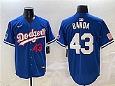 Men's Los Angeles Dodgers #43 Anthony Banda Royal With American Flag Patch Limited Stitched Jersey,baseball caps,new era cap wholesale,wholesale hats